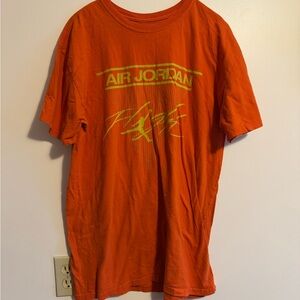 Jordan Orange Tee with Yellow Air Jordan Logo